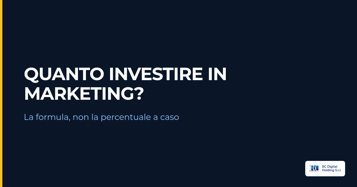 quanto investire in marketing?