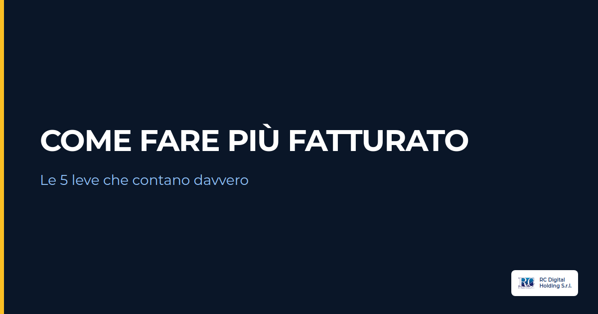 come fare più fatturato