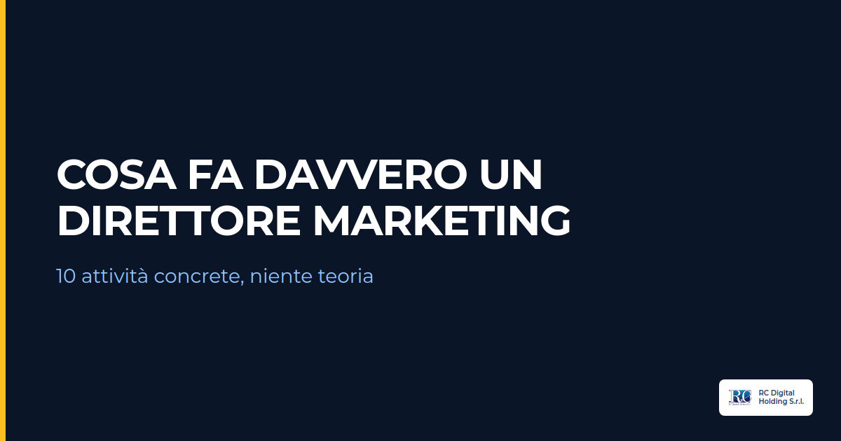 cosa fa un direttore marketing esterno- 10 attività