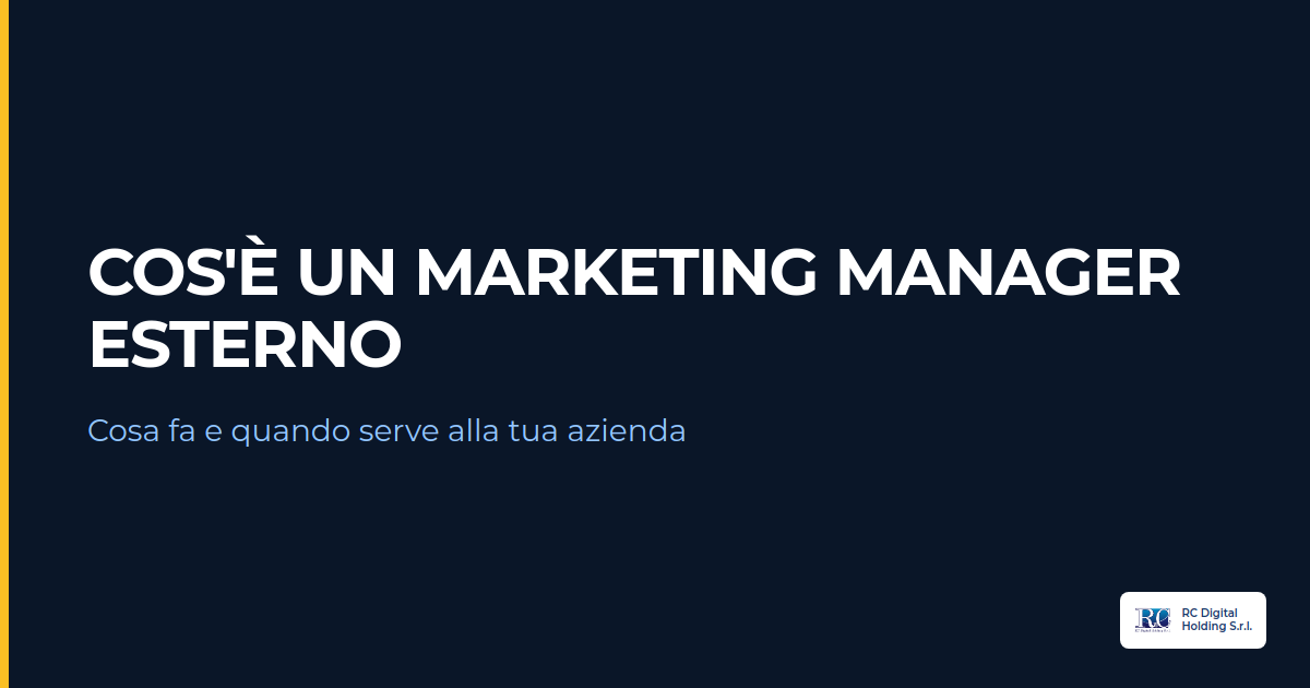 cos'è un marketing manager esterno