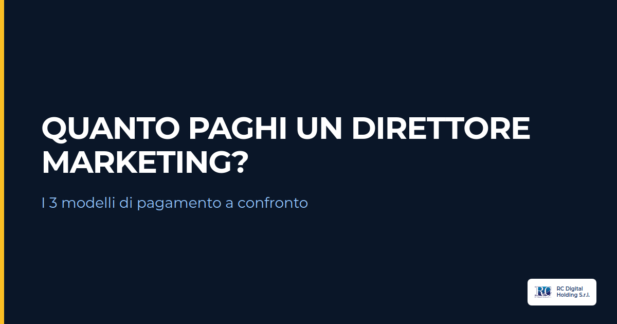 direttore marketing esterno- i modelli di pagamento