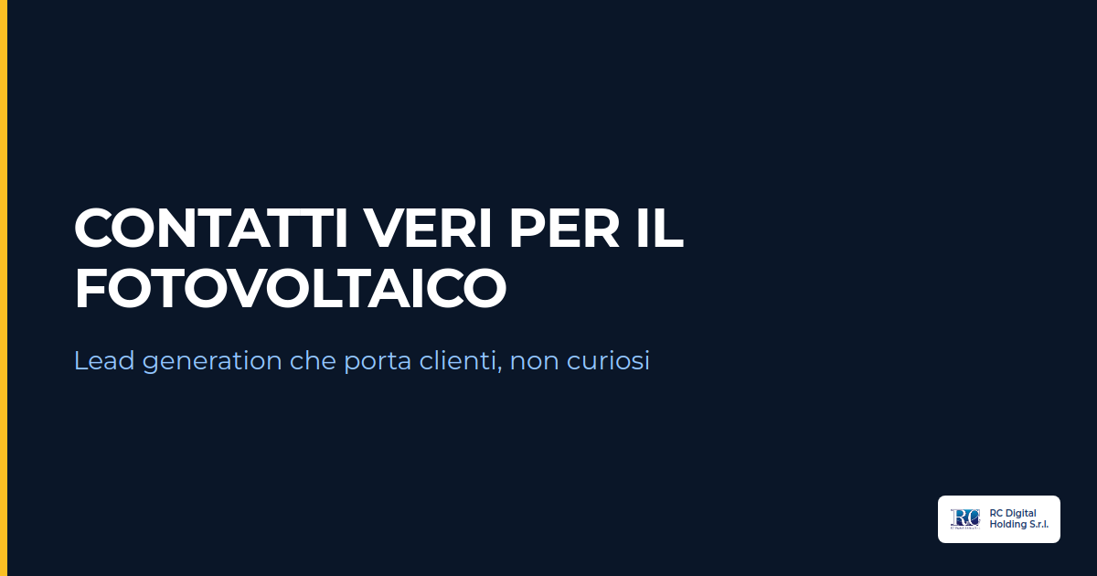 marketing e lead generation per il fotovoltaico